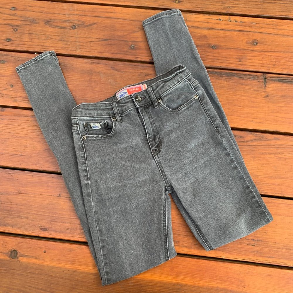 Superdry Gray Sophia High Waist Skinny Jeans